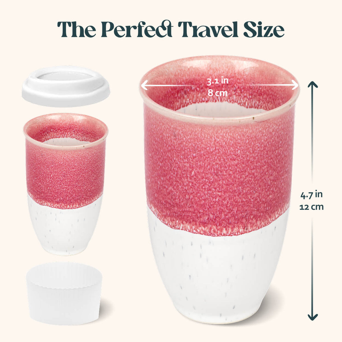 Coral Pink Cup 12oz
