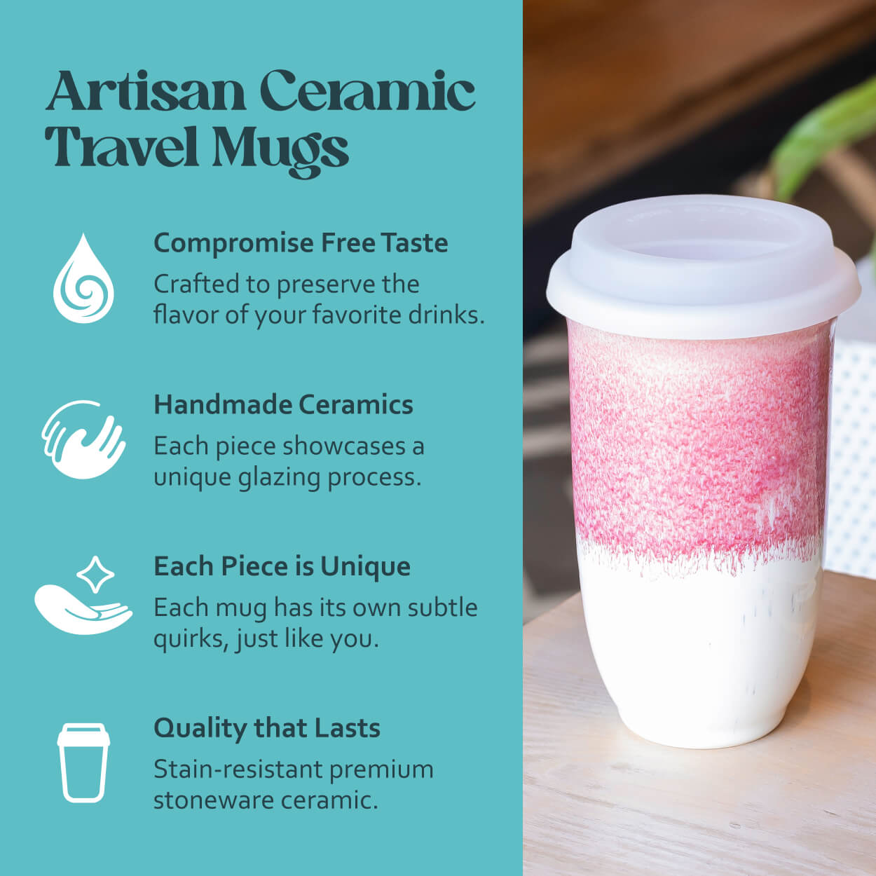 Coral Pink Cup - 16oz